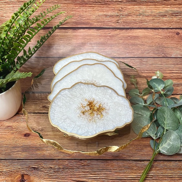 Set of 4 Geode Coasters | Agate Coasters - Picture 2 of 10